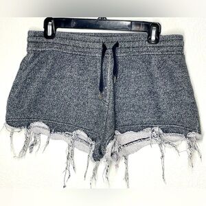 Alexander Wang shorts unisex sz Medium frayed sweatpants material gray
